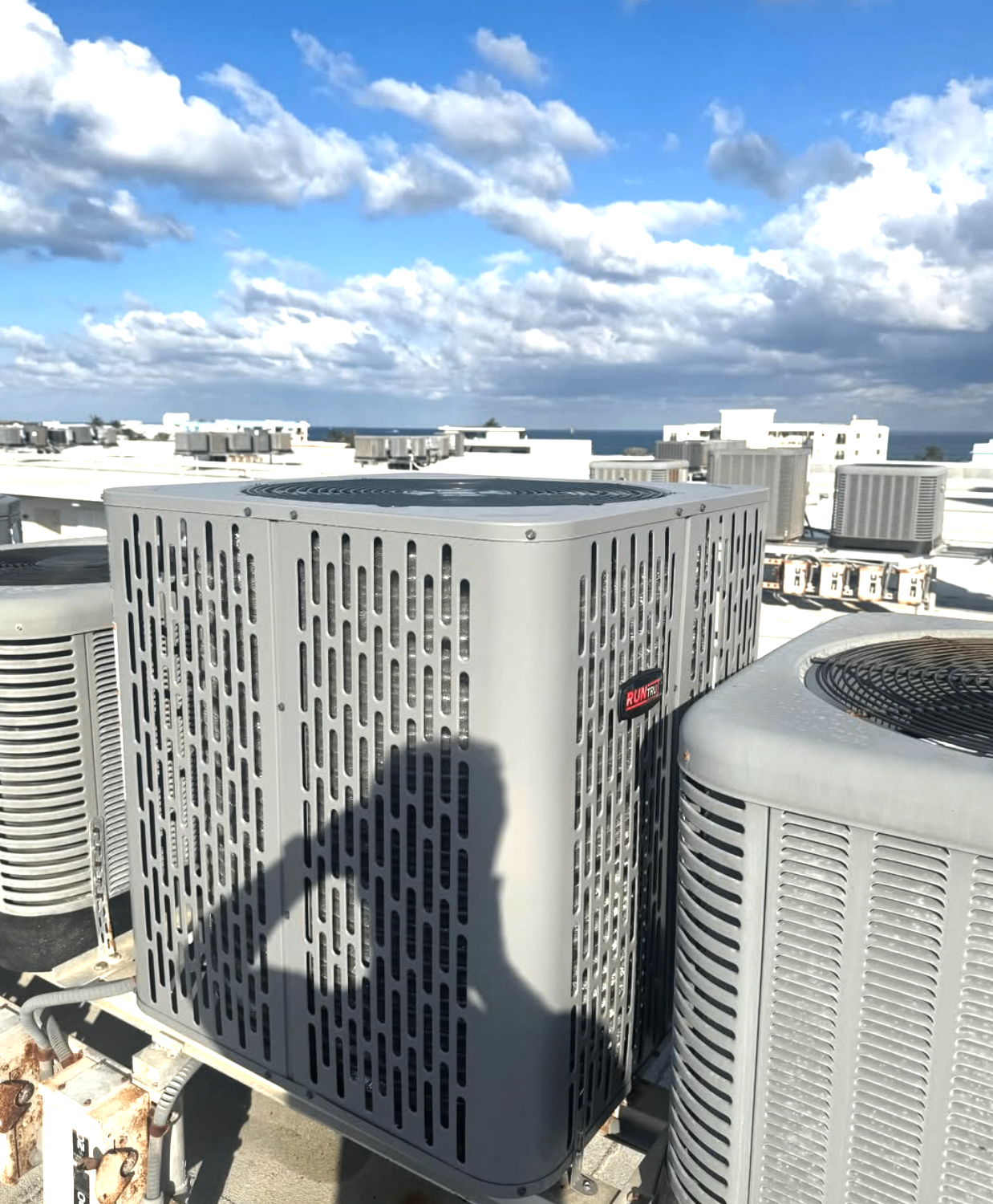 Commercial rooftop HVAC unit serviced by Rocket HVACR